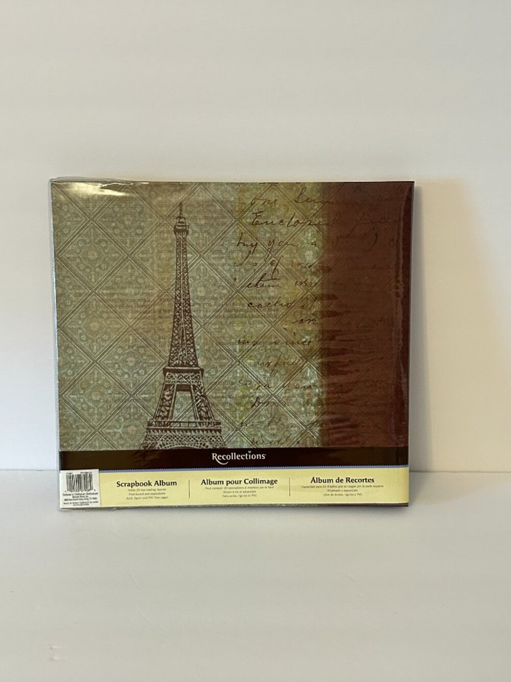 Recollections 12x12 Scrapbook Album Paris Eiffel Tower Green Brown Top Loading - Picture 6 of 15